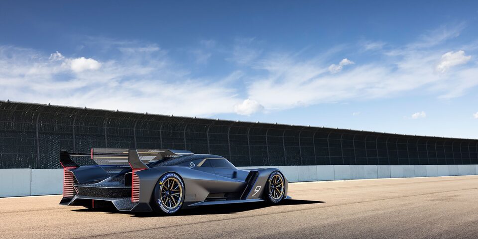 Cadillac Racing Prototype Parked on Race Track
