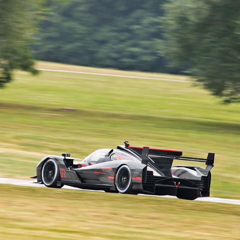 Cadillac Racing Prototype Parked on Race Track