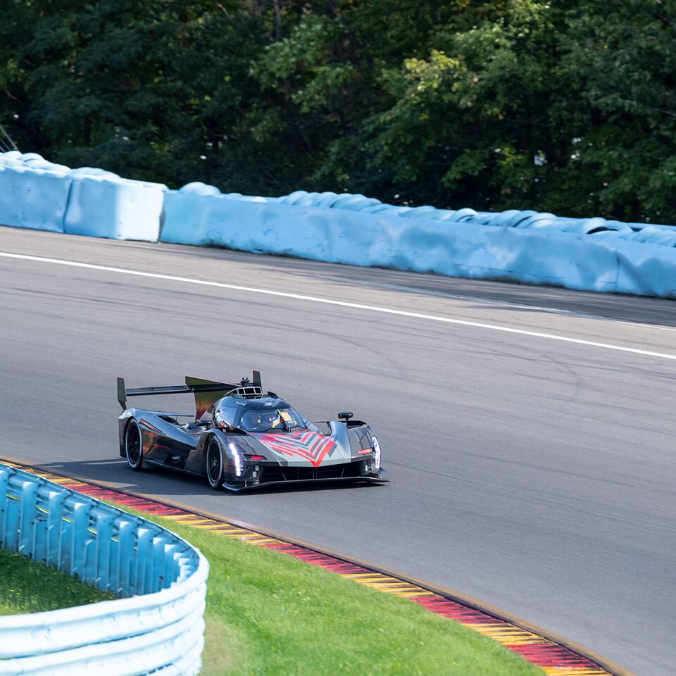 Ariel View of the Cadillac lmdh-V Race Car