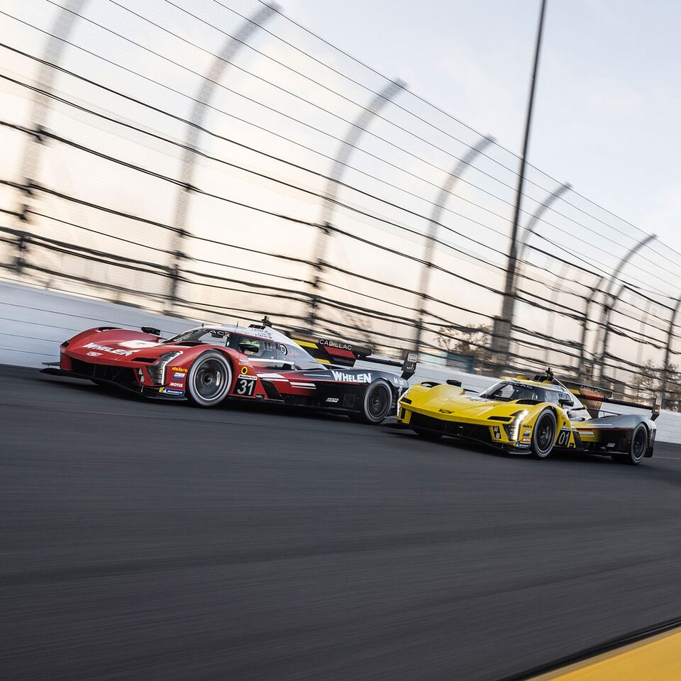The Cadillac Racing Trio Speed on the Track in Daytona