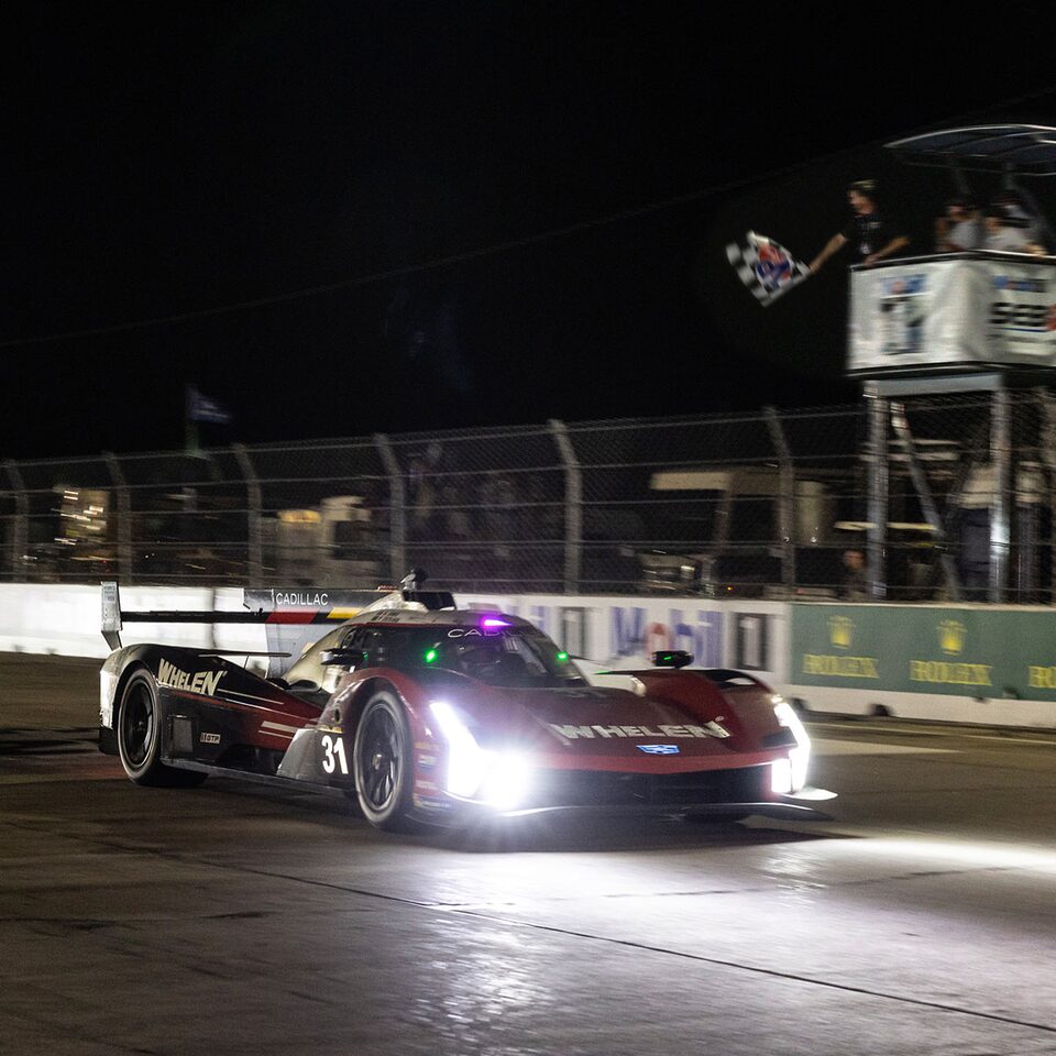 A Cadillac V-Series.R Vehicle Taking the Win at Sebring