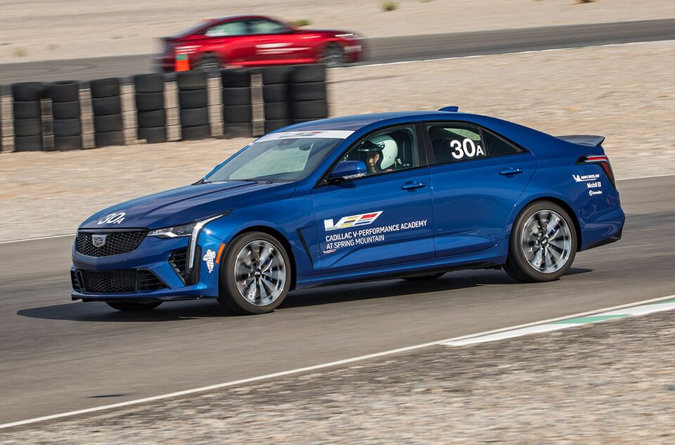 A Cadillac Blackwing Cruising on the Track