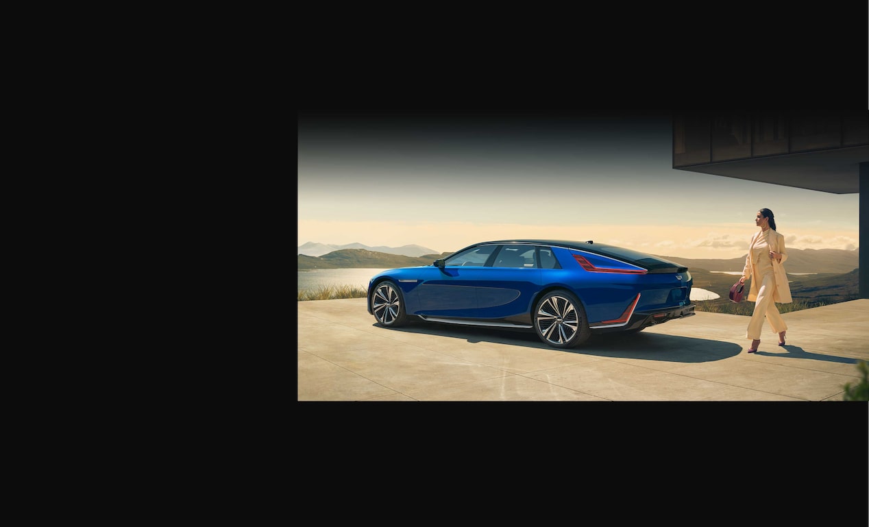 A Woman Leaves Her Modern & Luxurious Home and Prepares to Enter Her Cadillac CELESTIQ