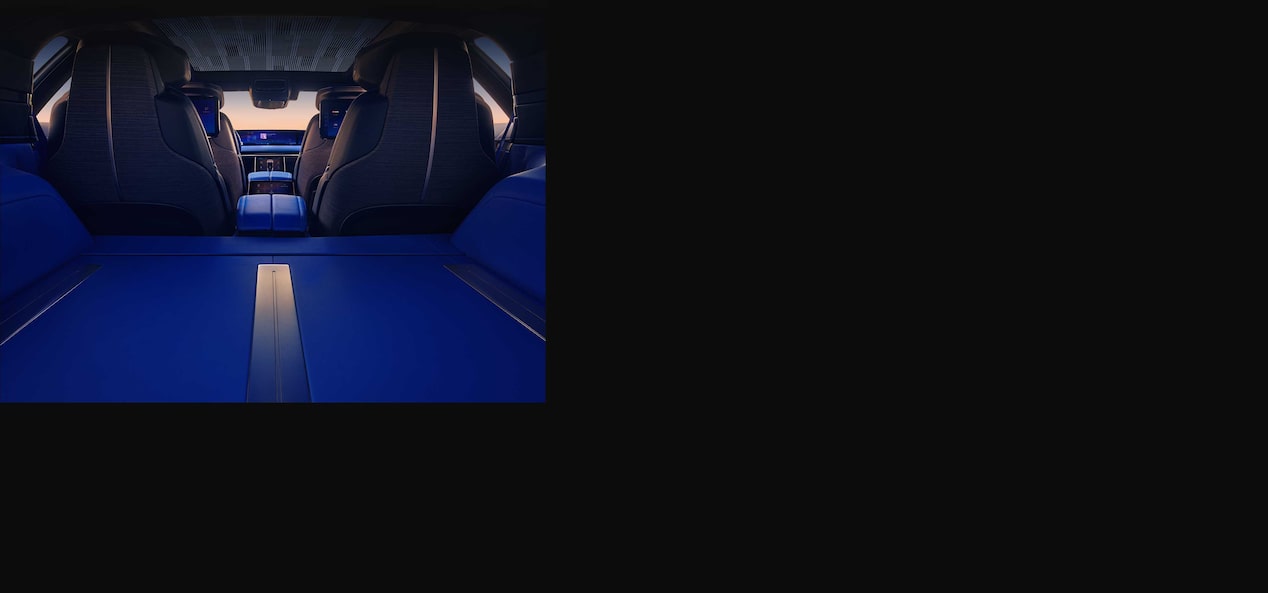 Rear Passenger Perspective of the Cabin Inside the Luxurious Cadillac CELESTIQ
