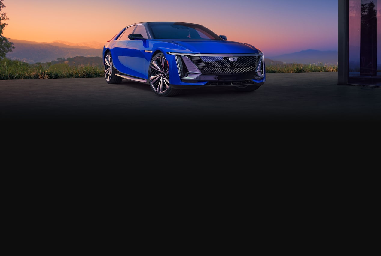 The Luxurious Front-End of the Cadillac CELESTIQ During A Vibrant Sunset