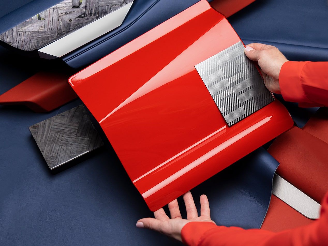 A Person Holding the Masterfully Crafted Materials for the Aurora Cadillac CELESTIQ