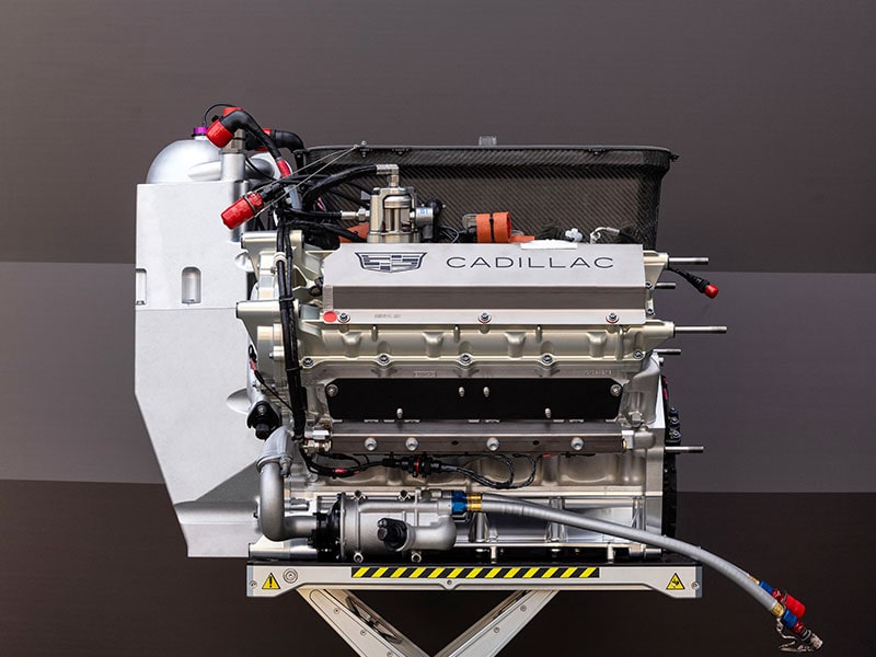 Close-up of the Cadillac Racecar Engine