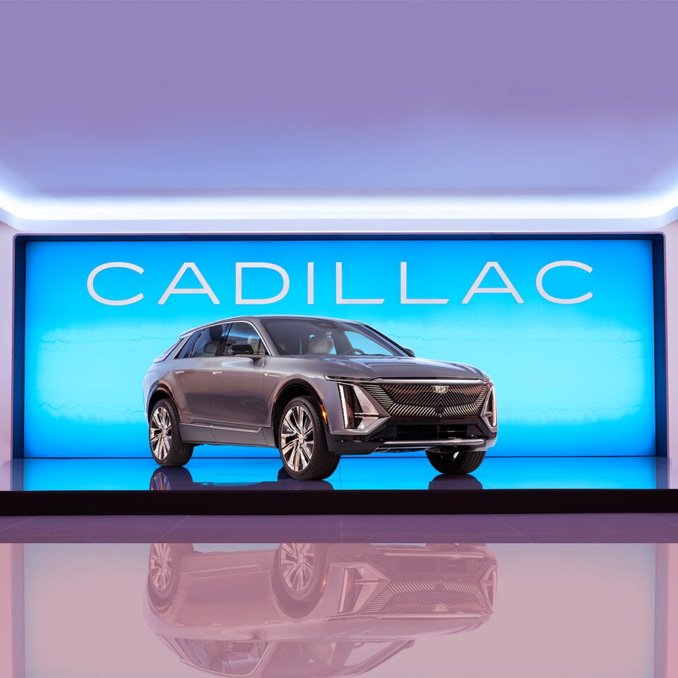 The Impressive Cadillac LYRIQ On Display in a Showroom