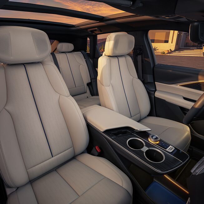 2024 Cadillac LYRIQ Luxury with Oxford Stone Nappa Leather Interior.
