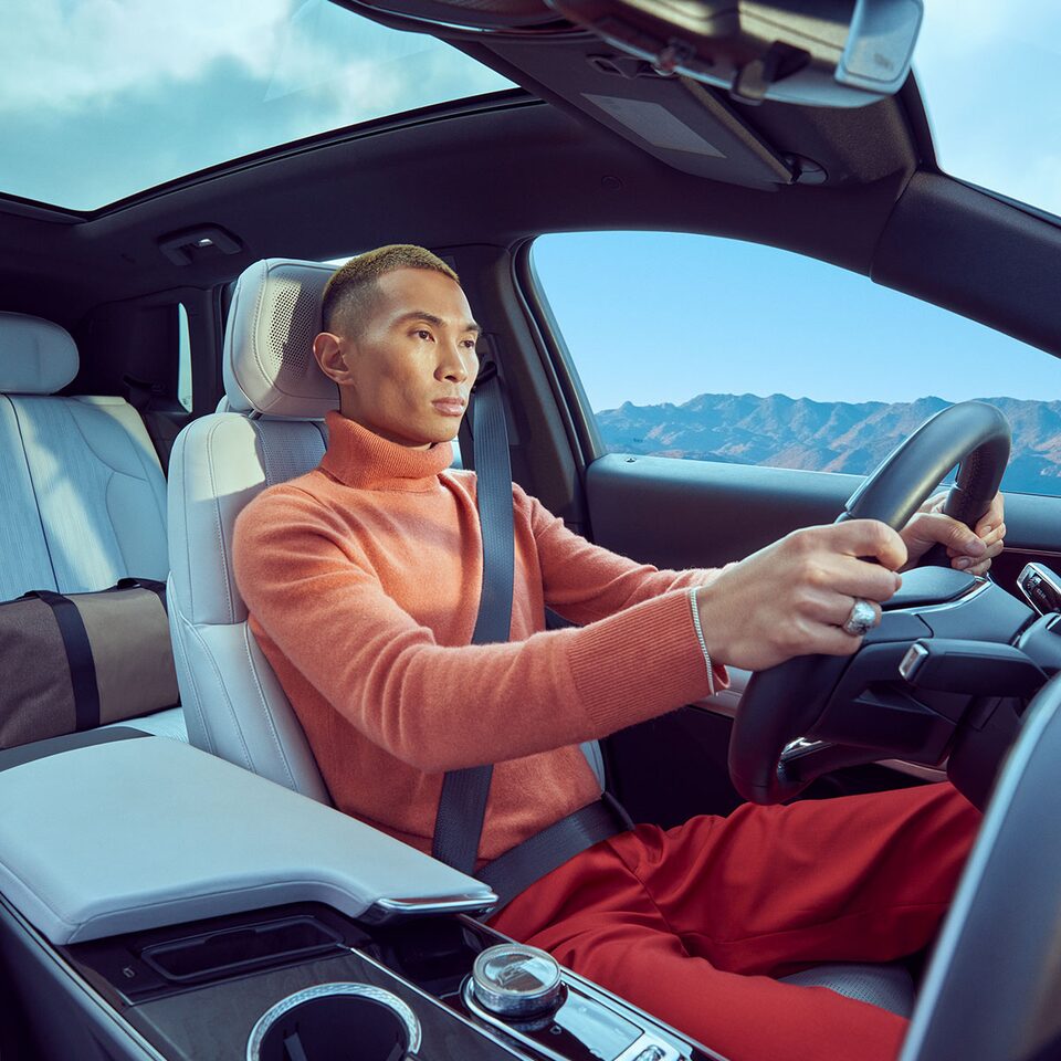 A Man Enjoying His Inside of the LYRIQ
