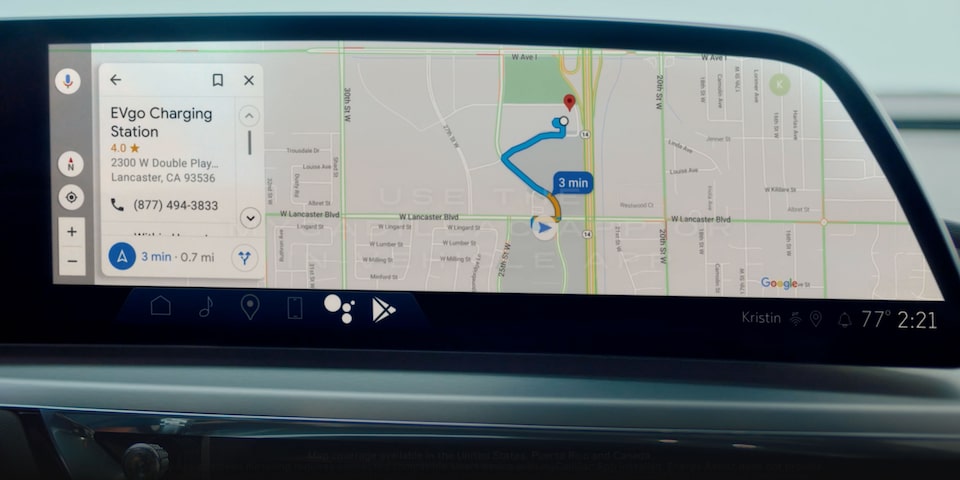 The LYRIQ's Charging Range Assist Feature Displayed on the Infotainment System