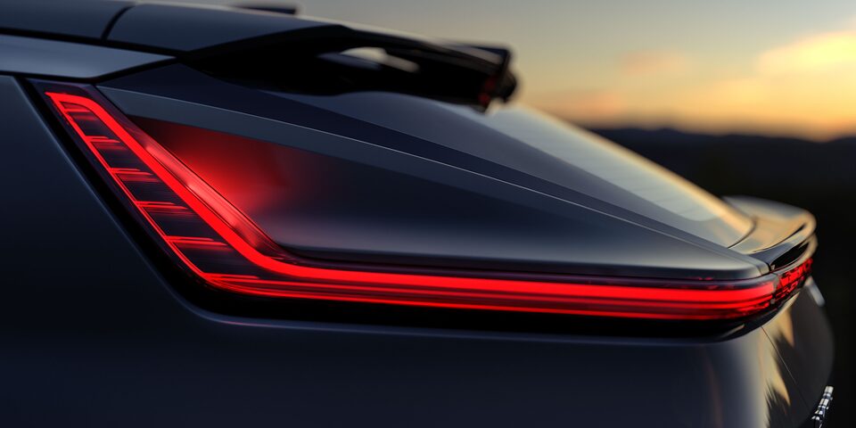 The Sleek and Futuristic Design of the Cadillac LYRIQ's LED Taillamps